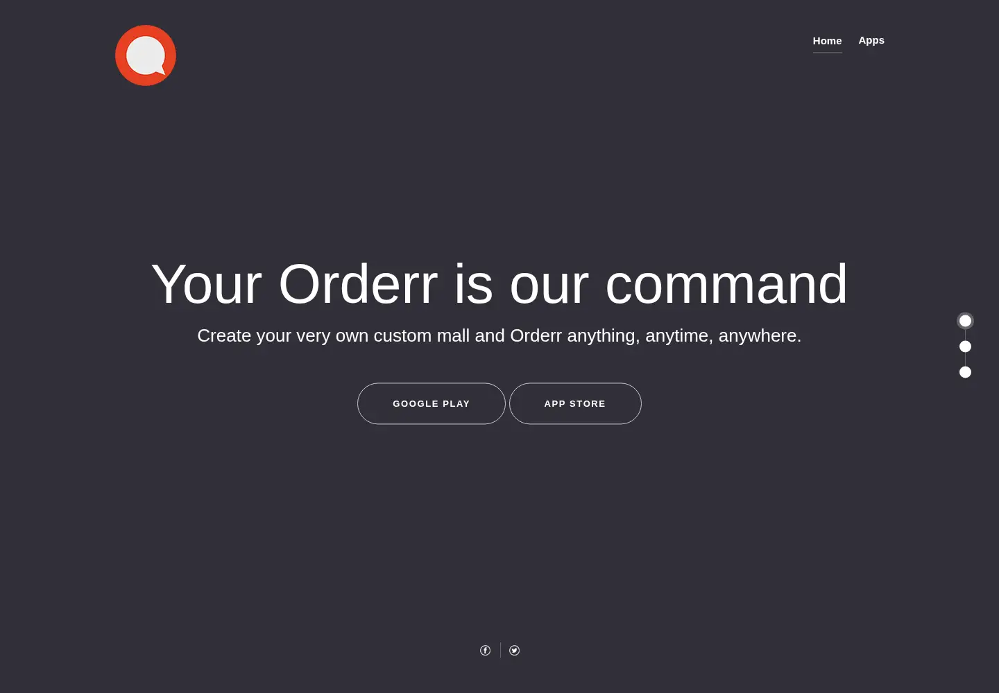 Captured homepage of orderr.in in the current scan