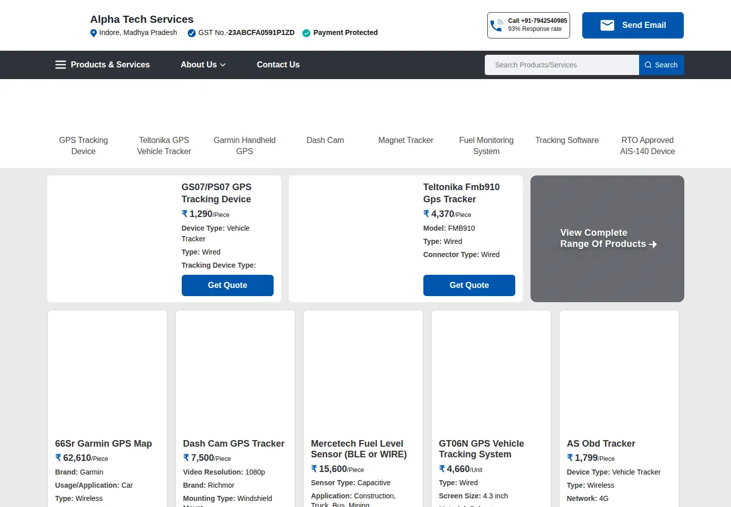 Captured homepage of alphatechservices.org.in in the current scan