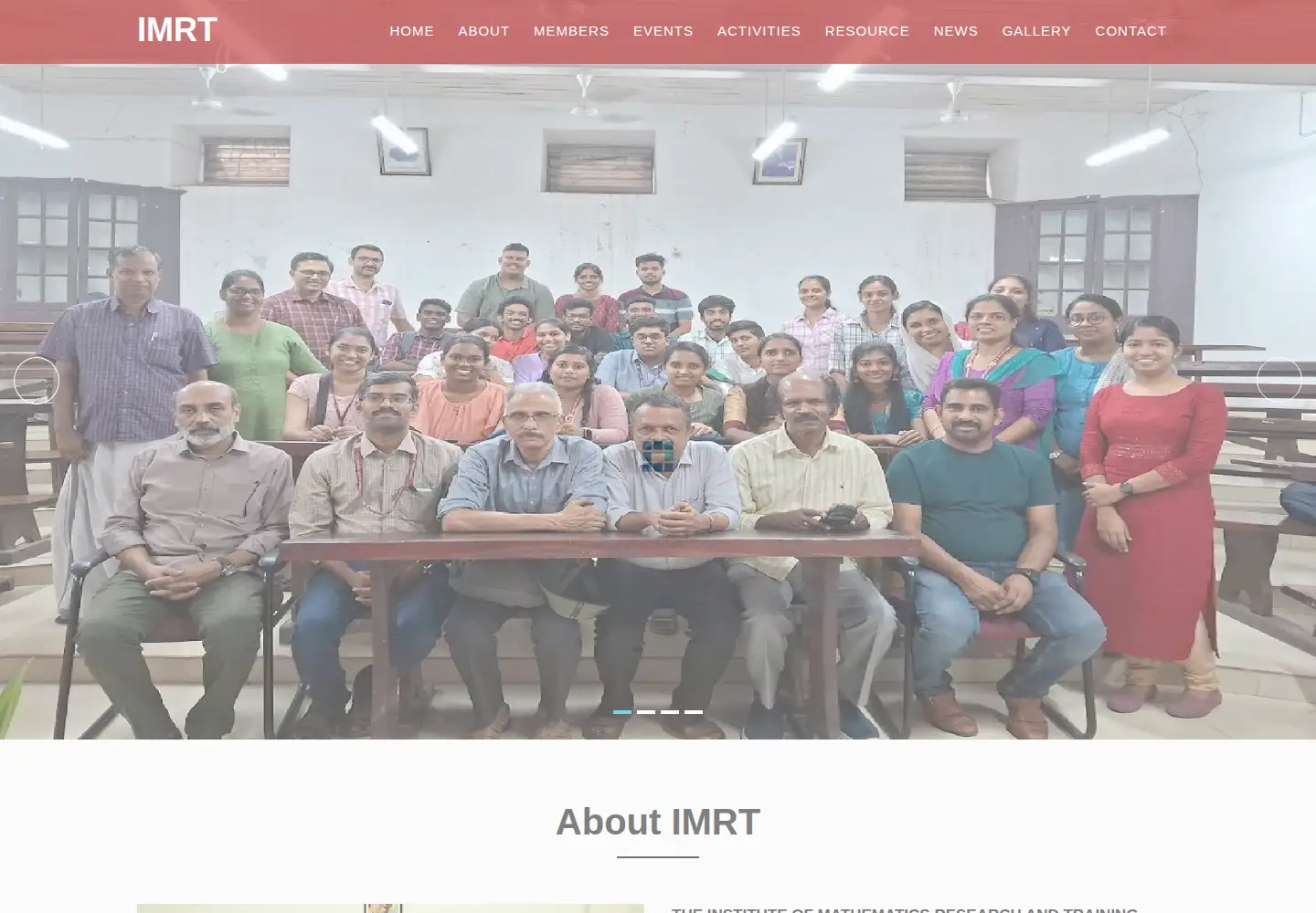 Screenshot of imrt.org.in