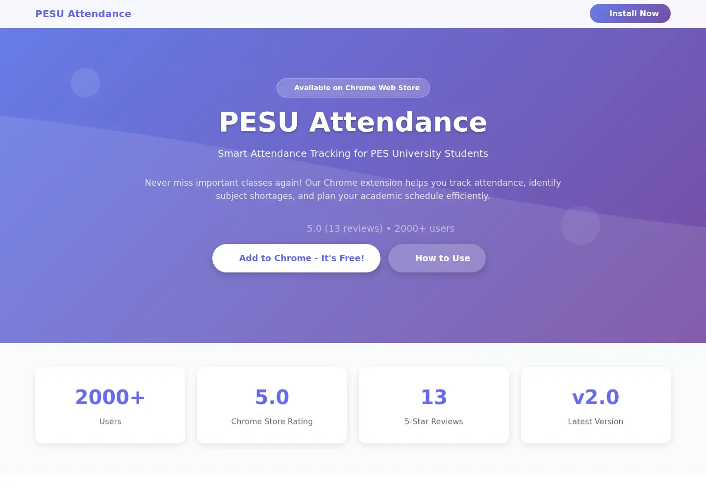 Captured homepage of pesuattendance.in in the current scan