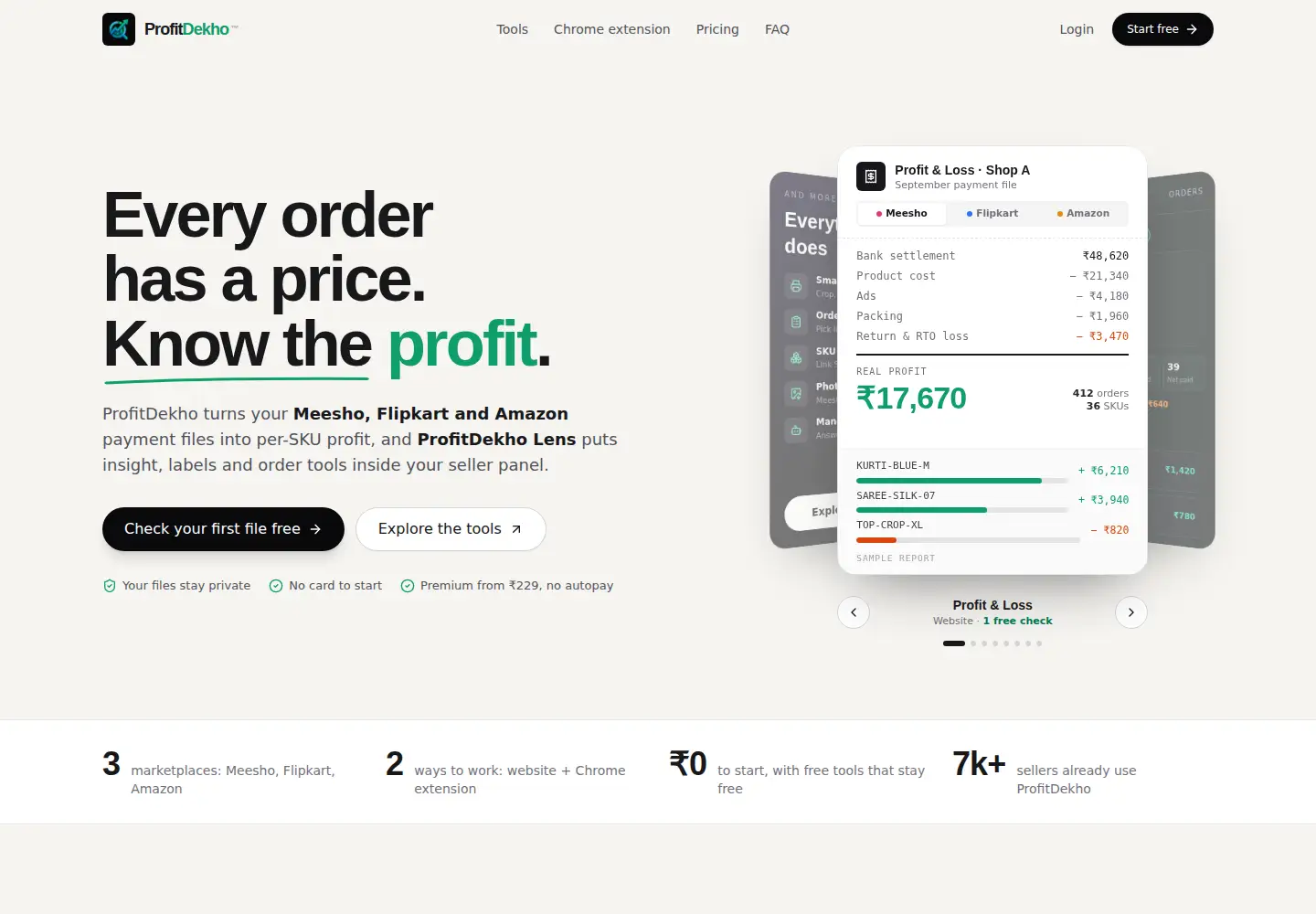 Captured homepage of profitdekho.in in the current scan