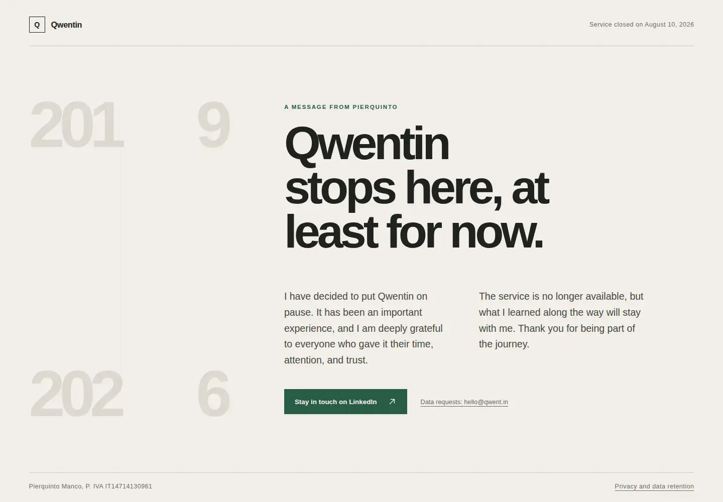 Screenshot of qwent.in