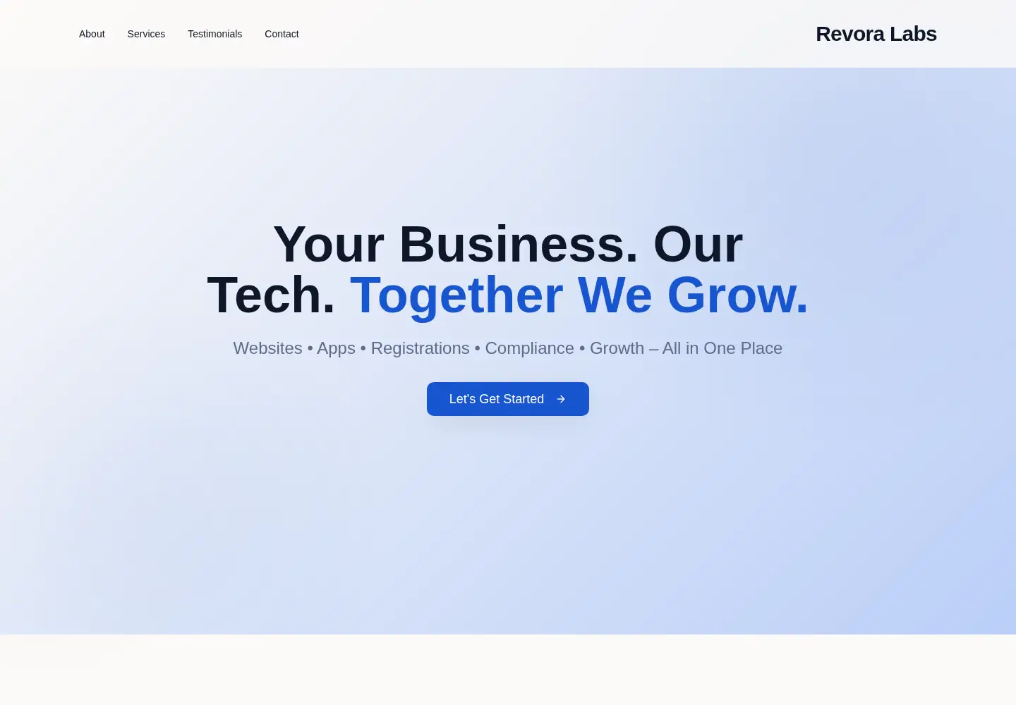 Screenshot of revoralabs.in