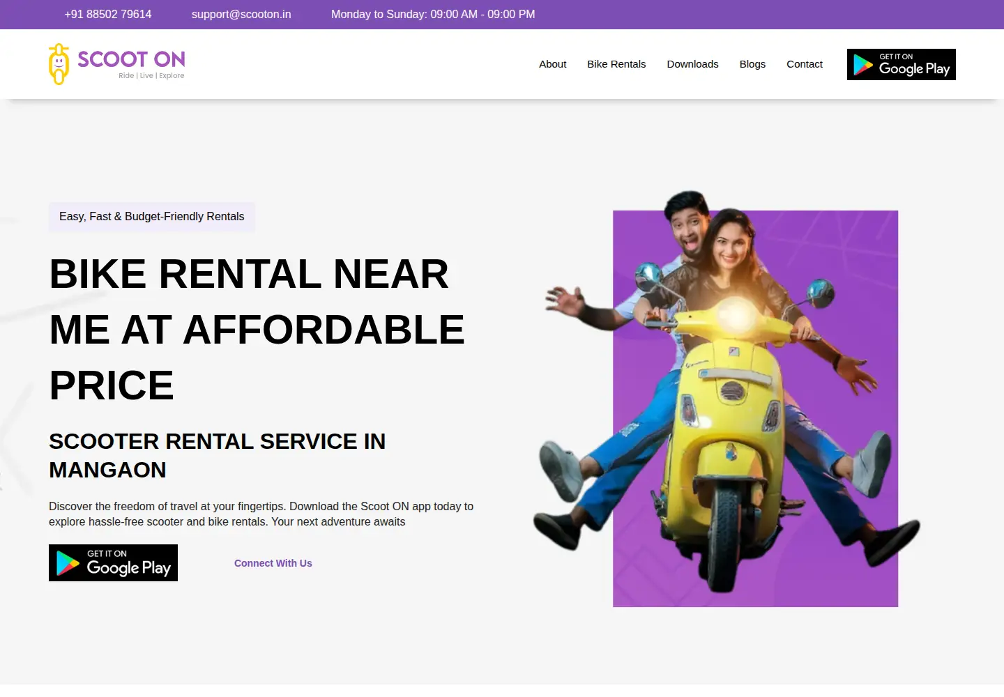 Screenshot of scooton.in