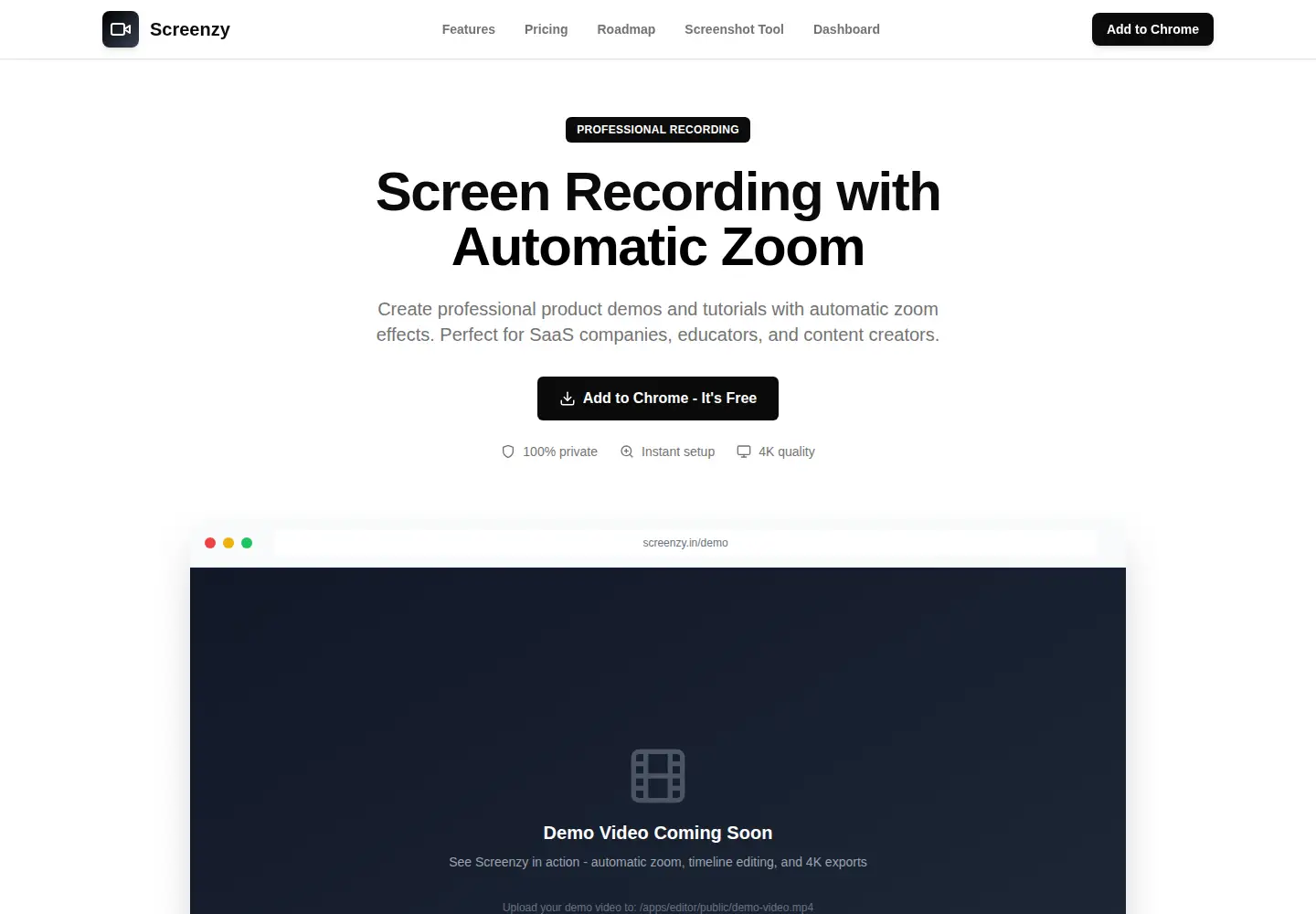 Screenshot of screenzy.in