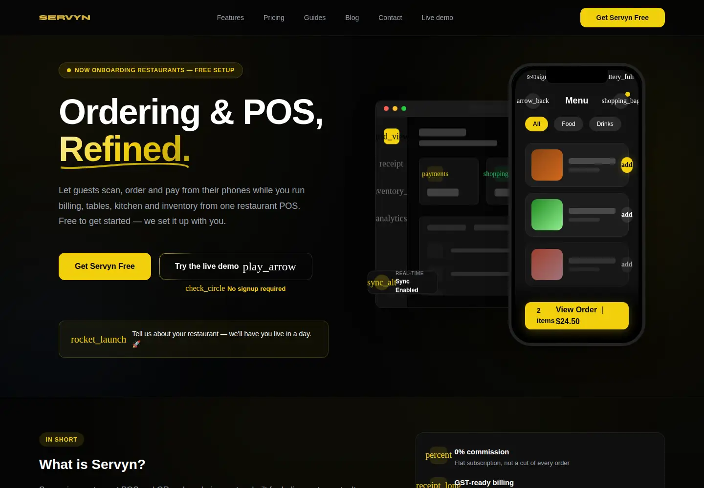 Screenshot of servyn.in
