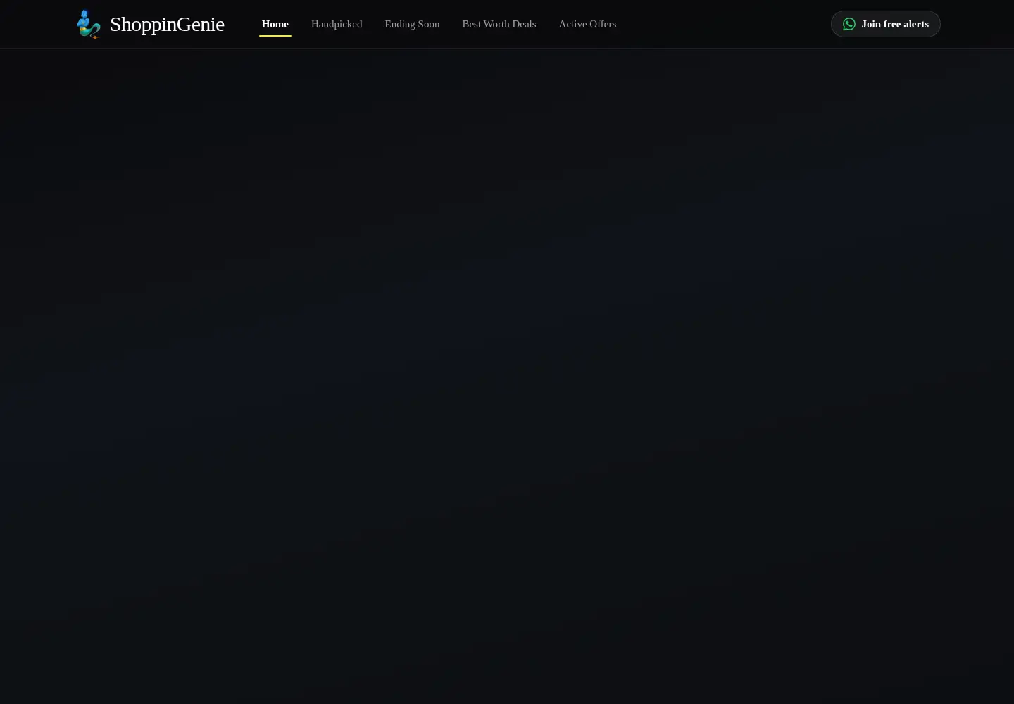 Screenshot of shoppingenie.in