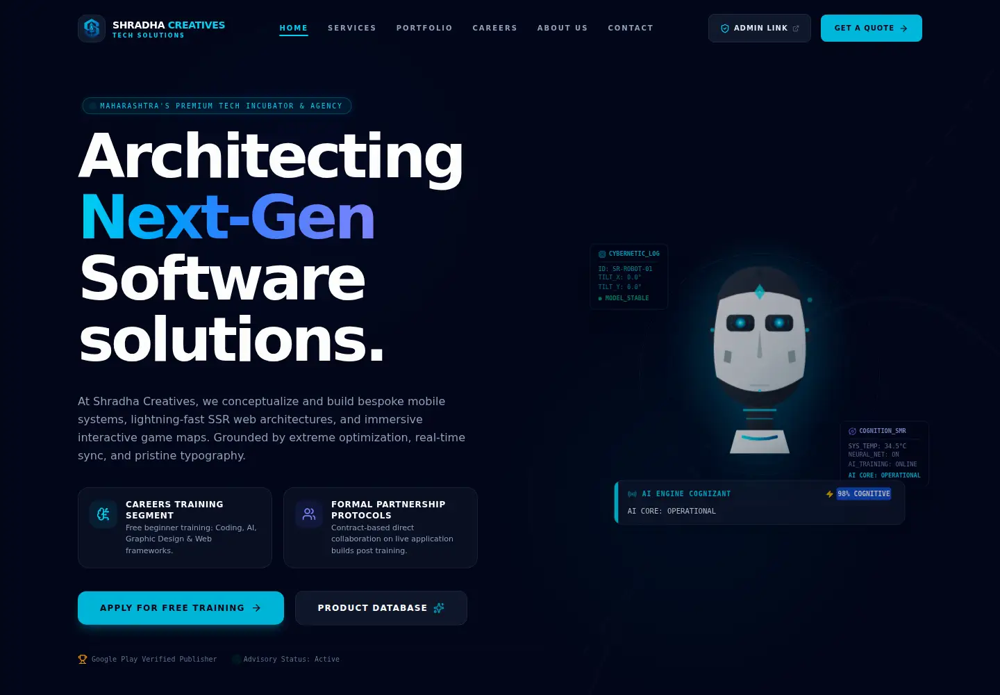 Screenshot of shradhasolutions.in