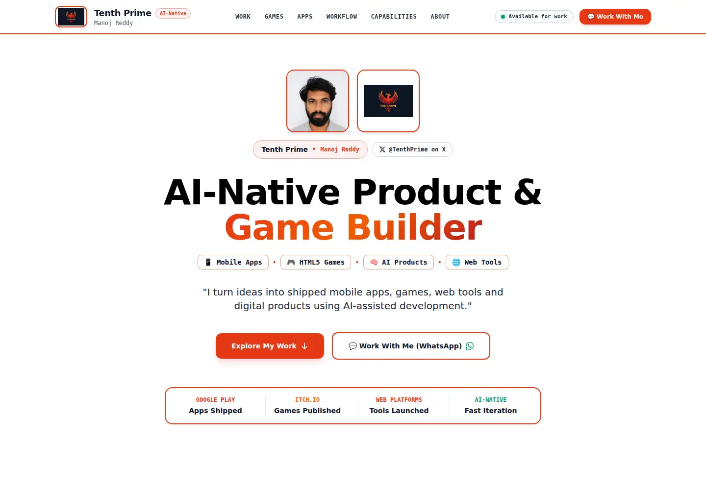 Screenshot of tenthprime.in