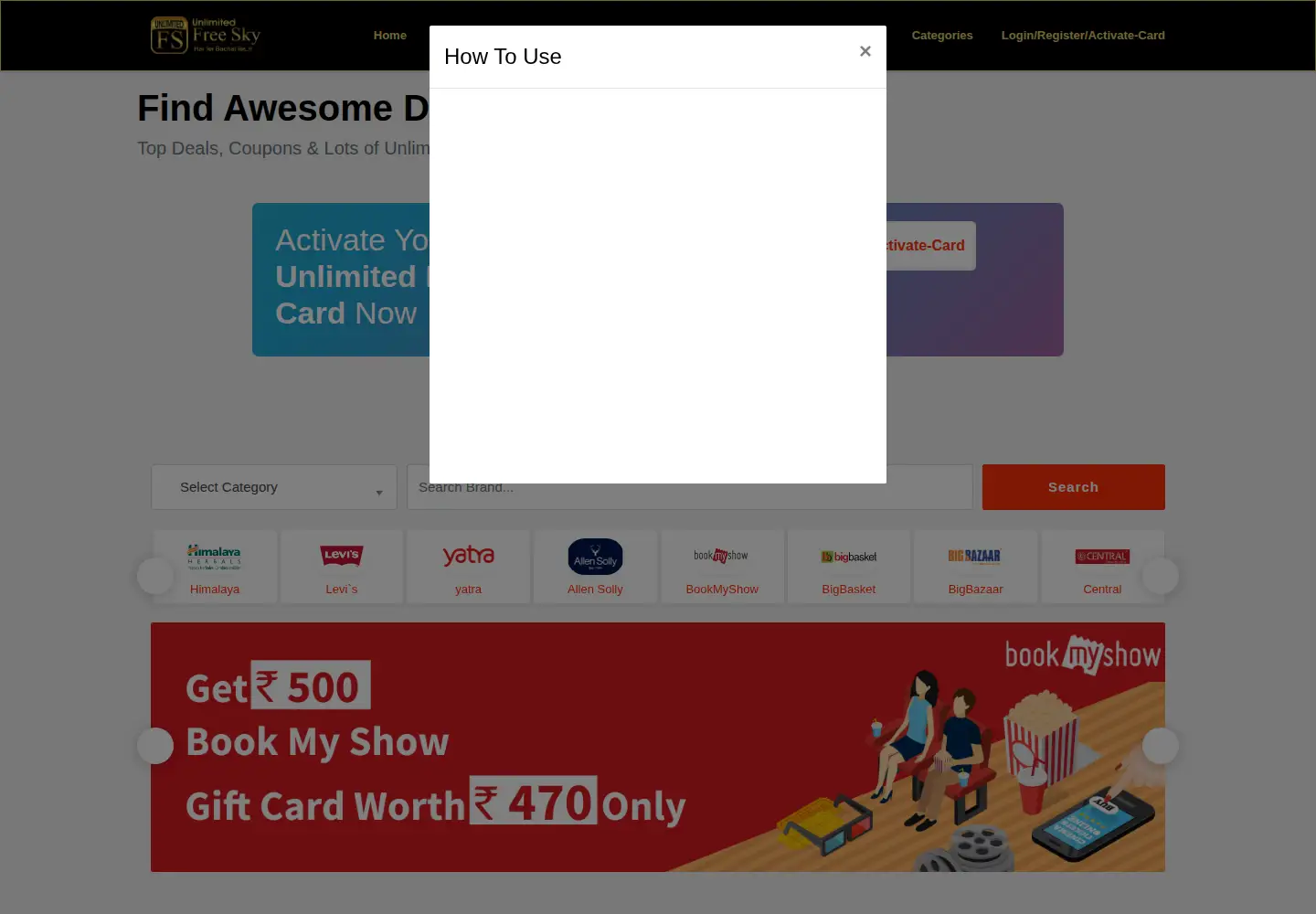 Screenshot of unlimitedfreesky.in