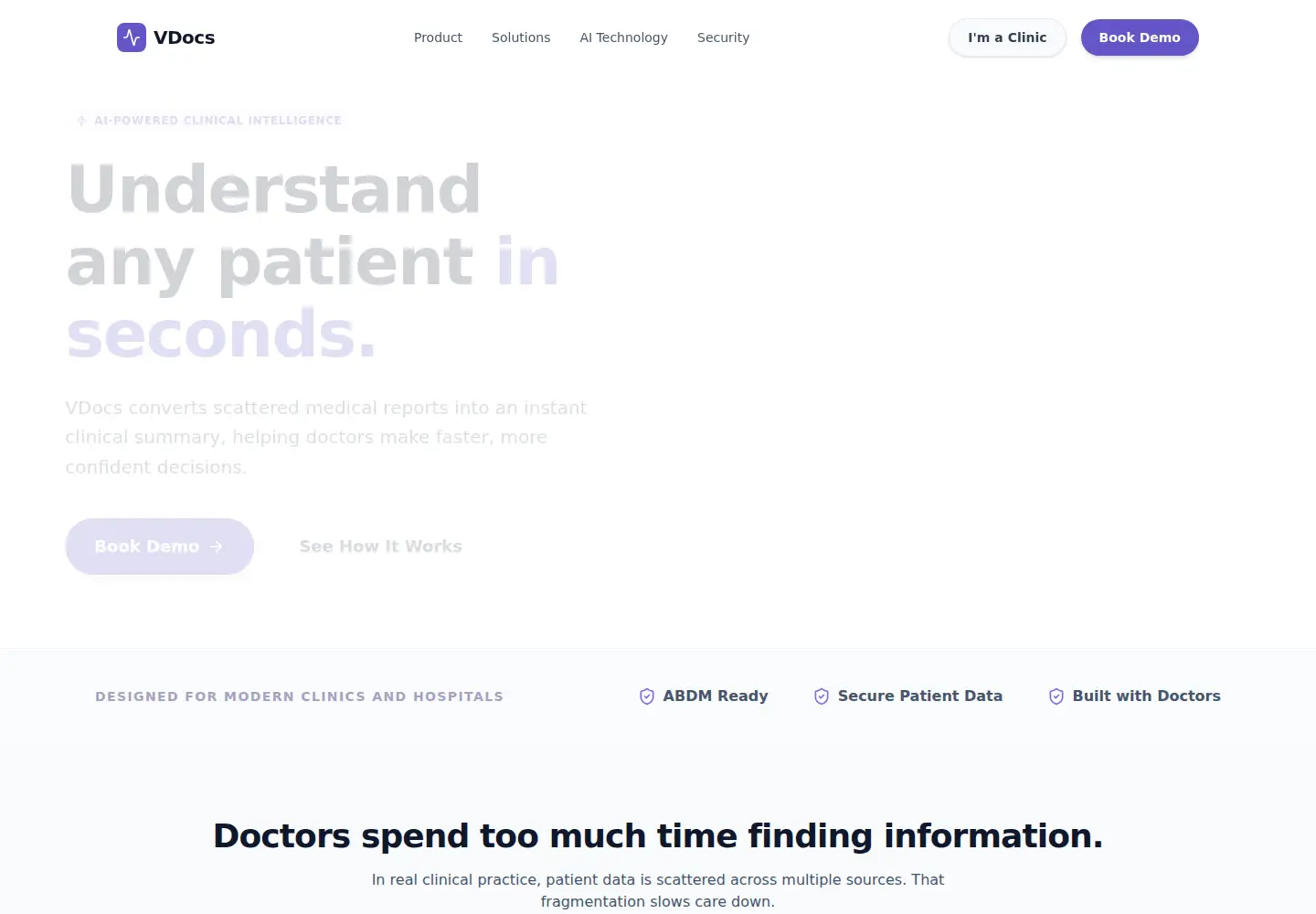 Captured homepage of vdocs.in in the current scan