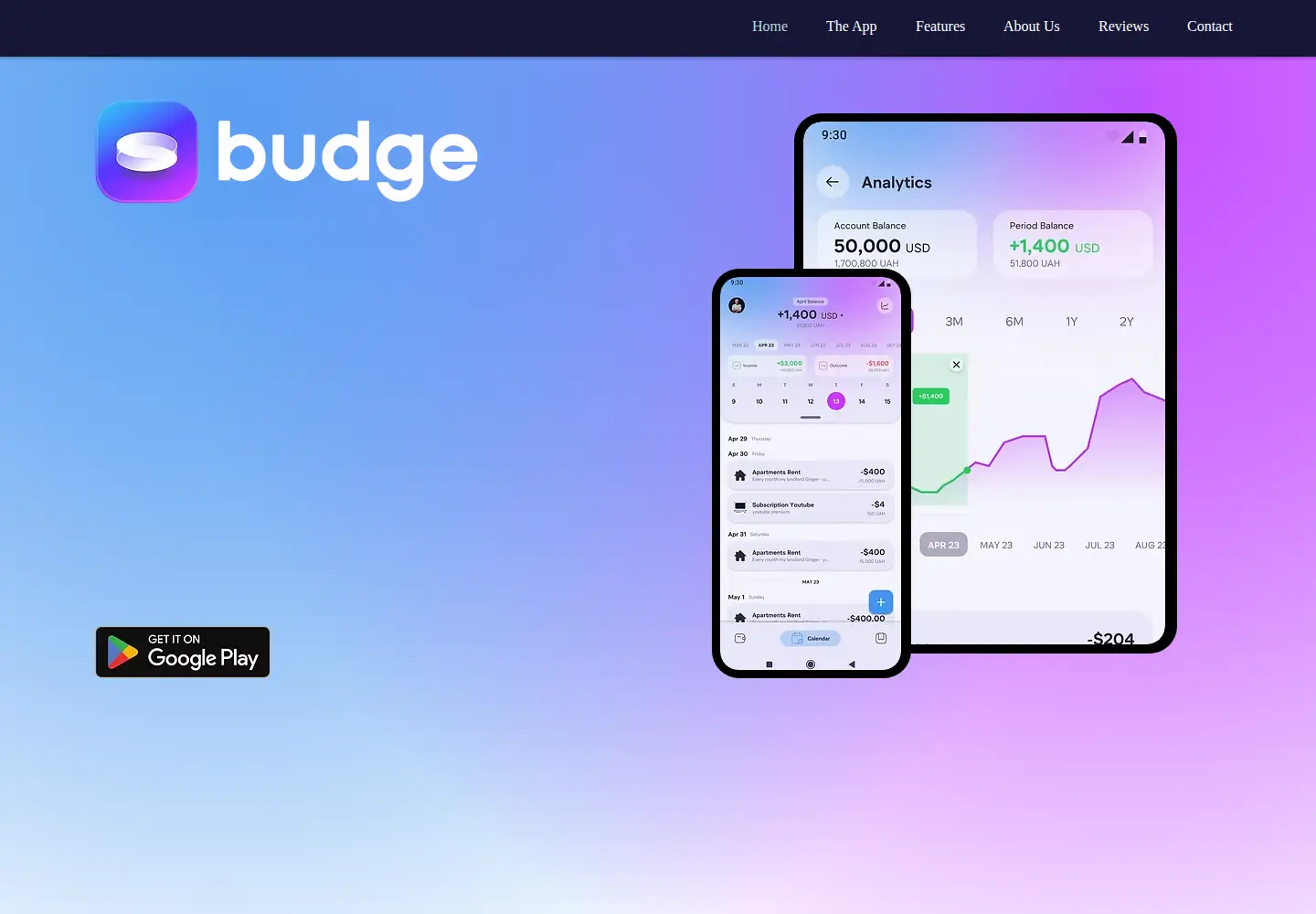 Screenshot of budge-app.info