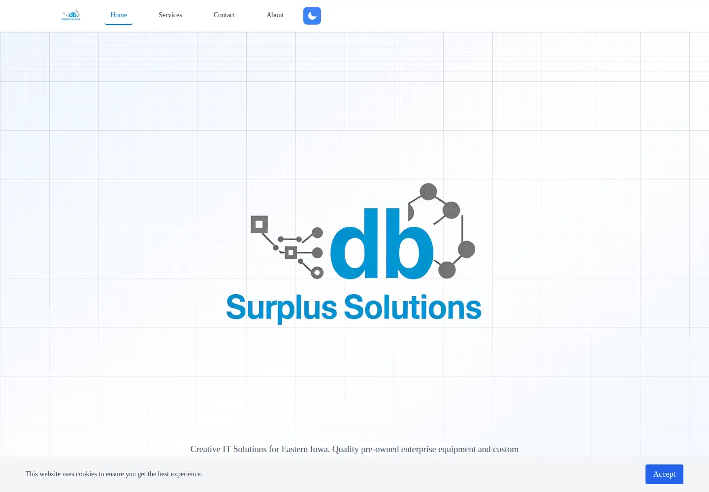 Captured homepage of dbsurplus.info in the current scan