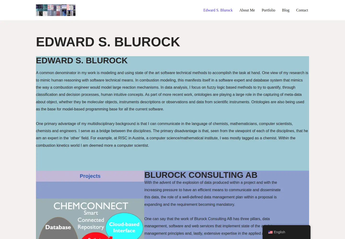 Captured homepage of esblurock.info in the current scan