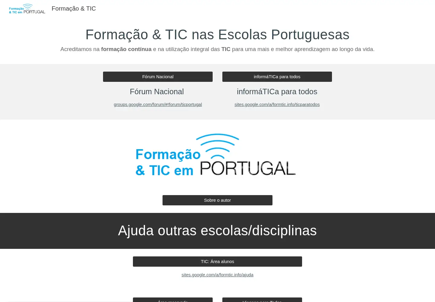 Captured homepage of formtic.info in the current scan
