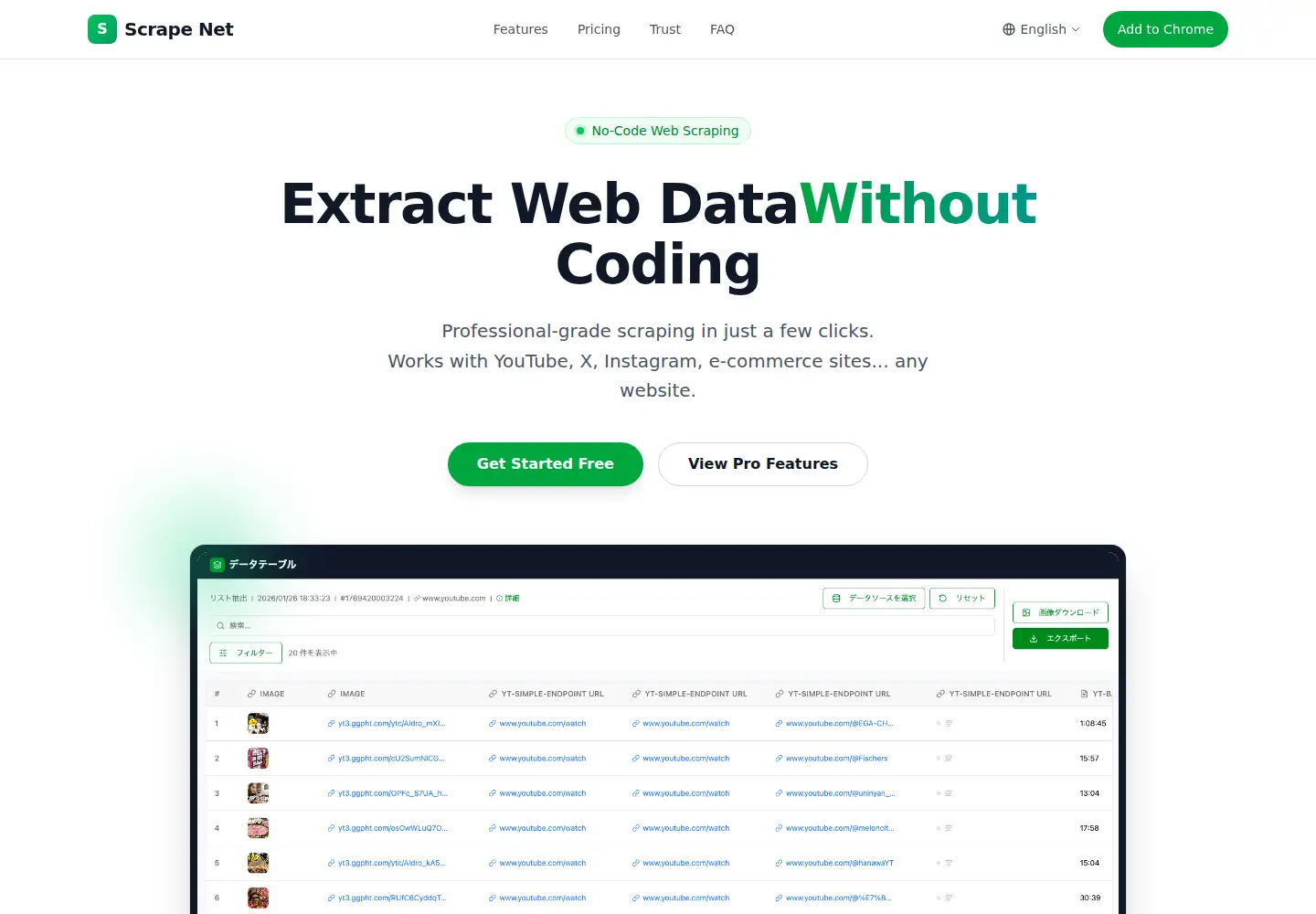 Screenshot of scrape-net.info
