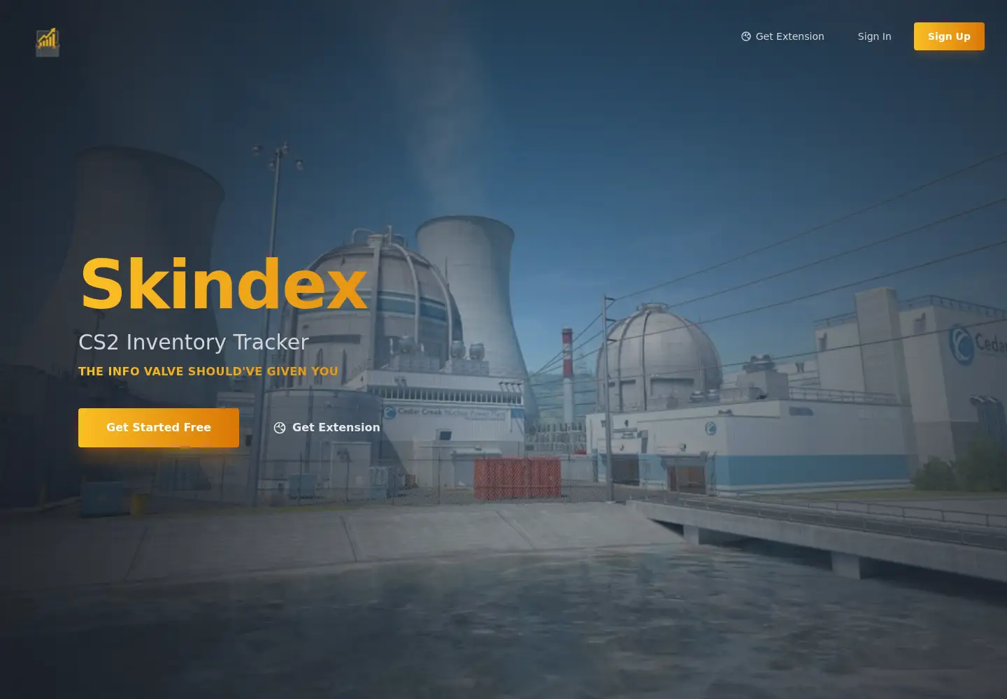 Screenshot of skindex.info