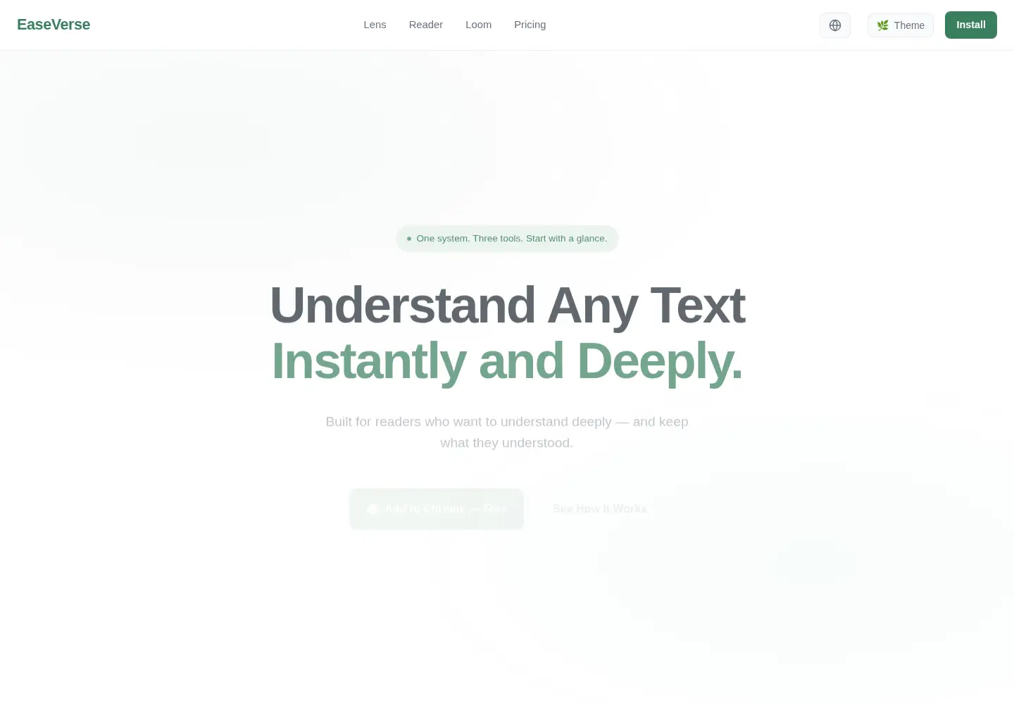 Screenshot of easeverse.ink