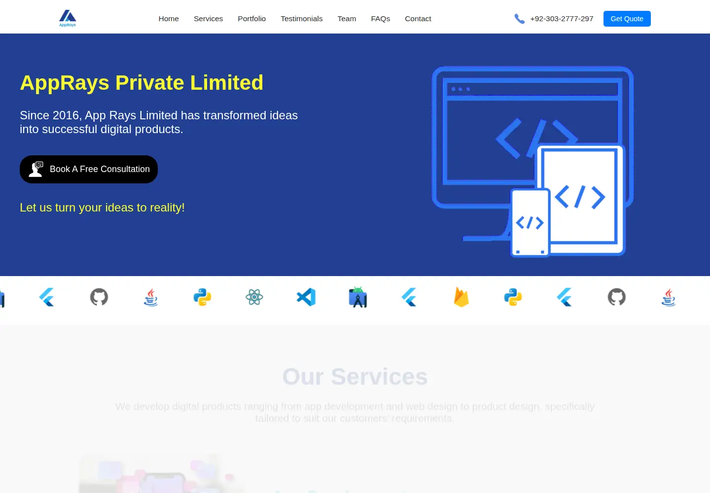Screenshot of apprays.io