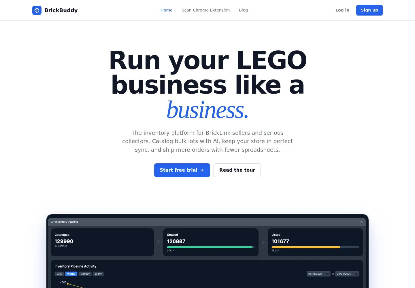 Screenshot of brickbuddy.io