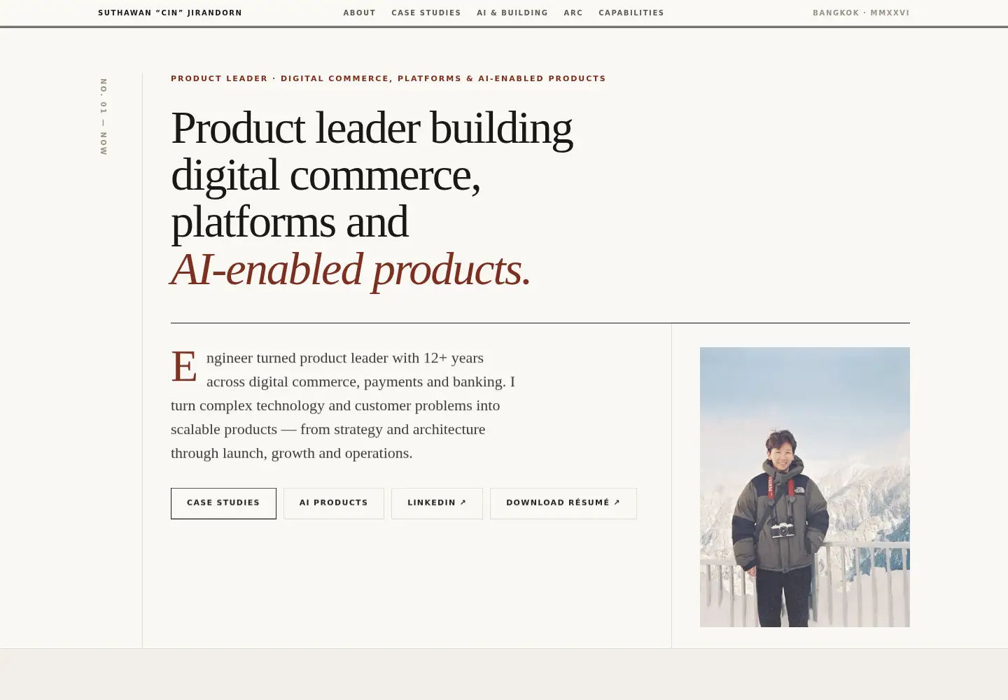 Captured homepage of cinary.io in the current scan