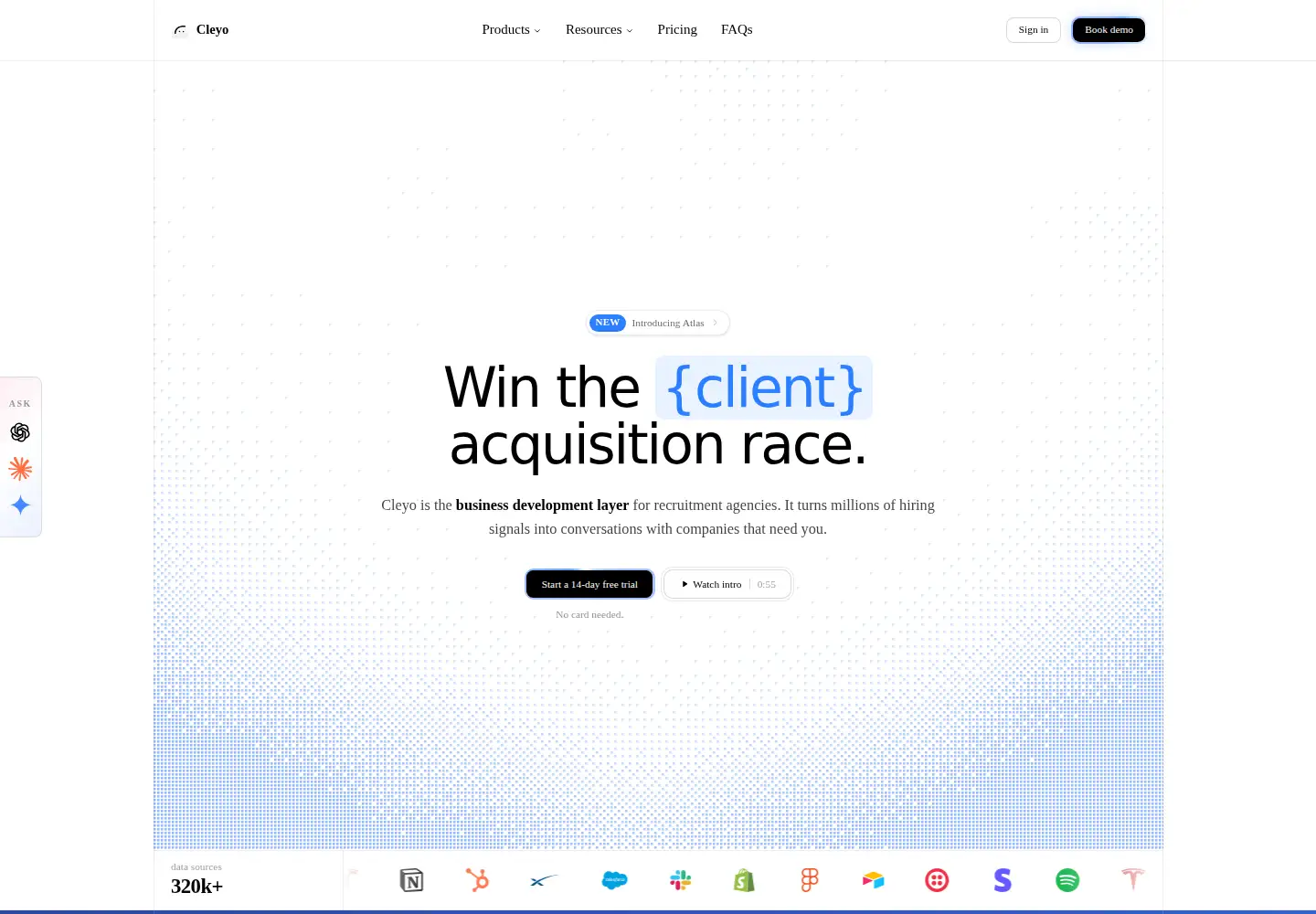 Captured homepage of cleyo.io in the current scan