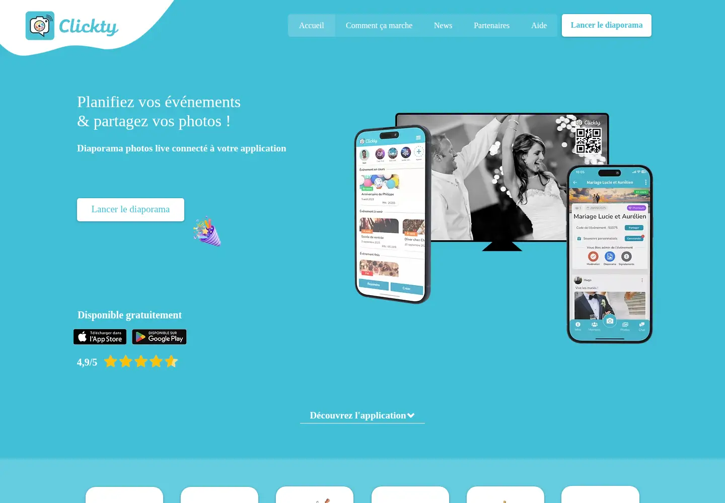 Captured homepage of clickty.io in the current scan
