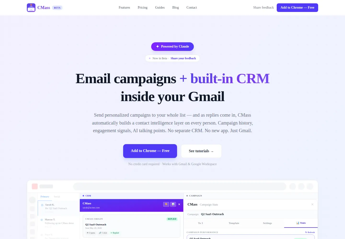 Screenshot of cmass.io