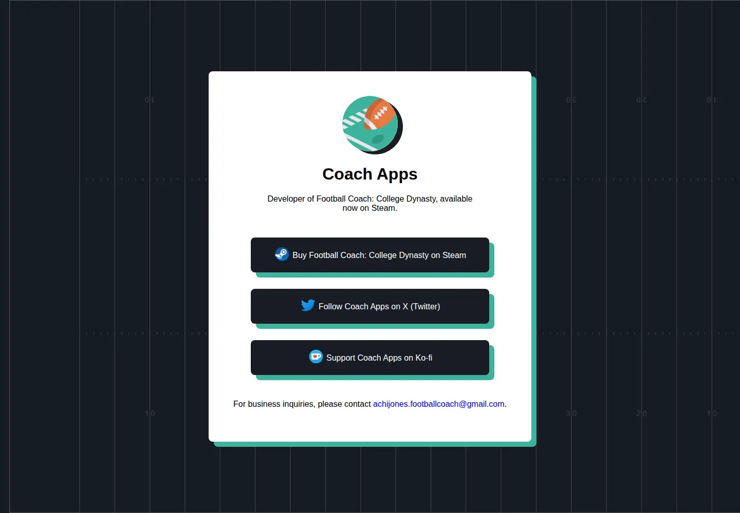 Screenshot of coachapps.io