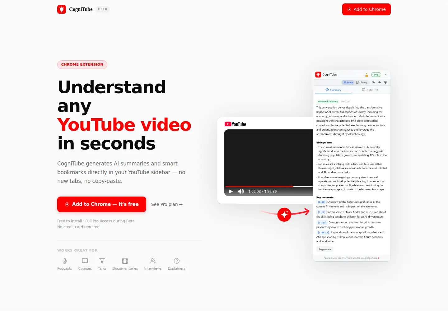 Screenshot of cognitube.io
