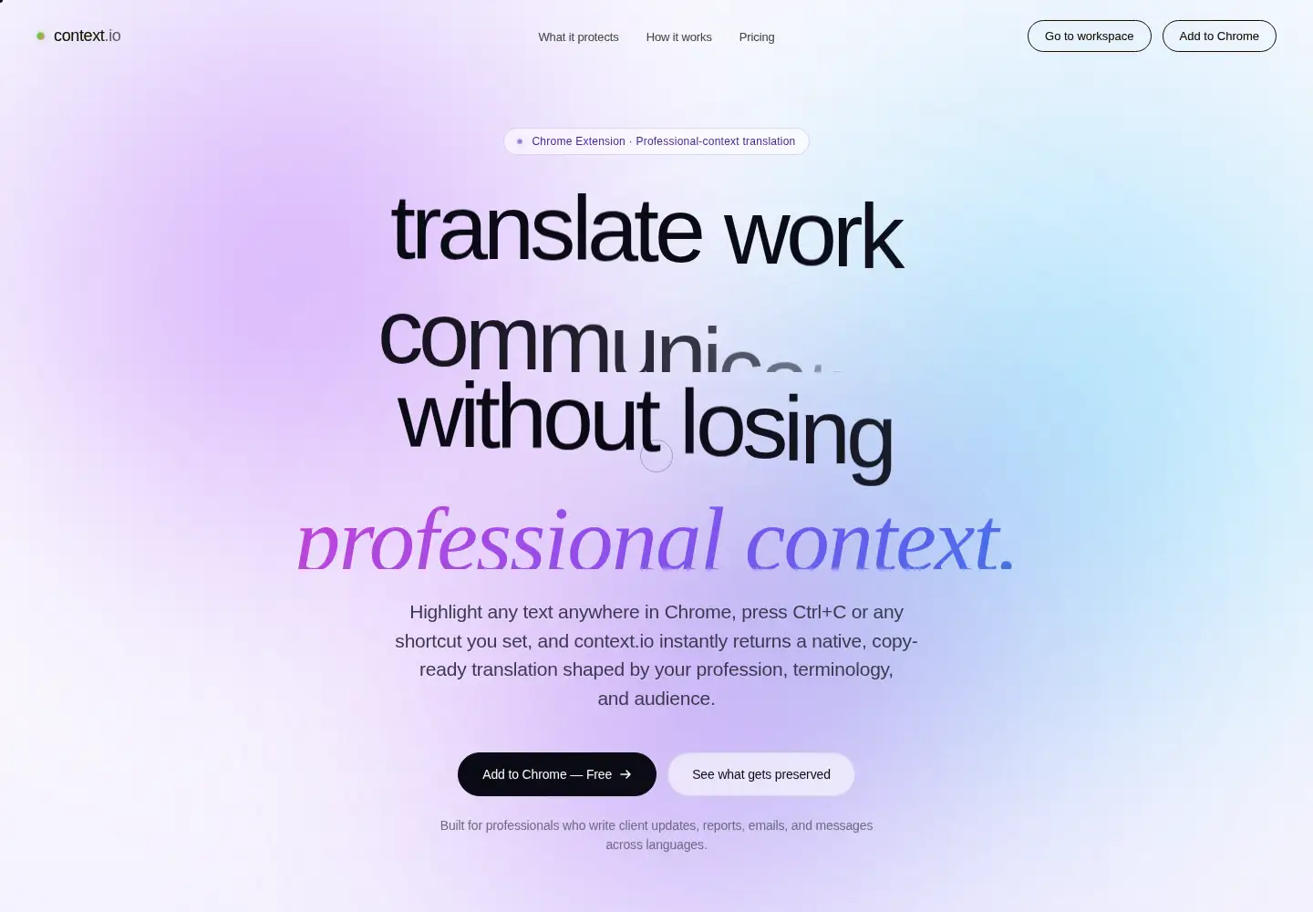Captured homepage of con-text.io in the current scan