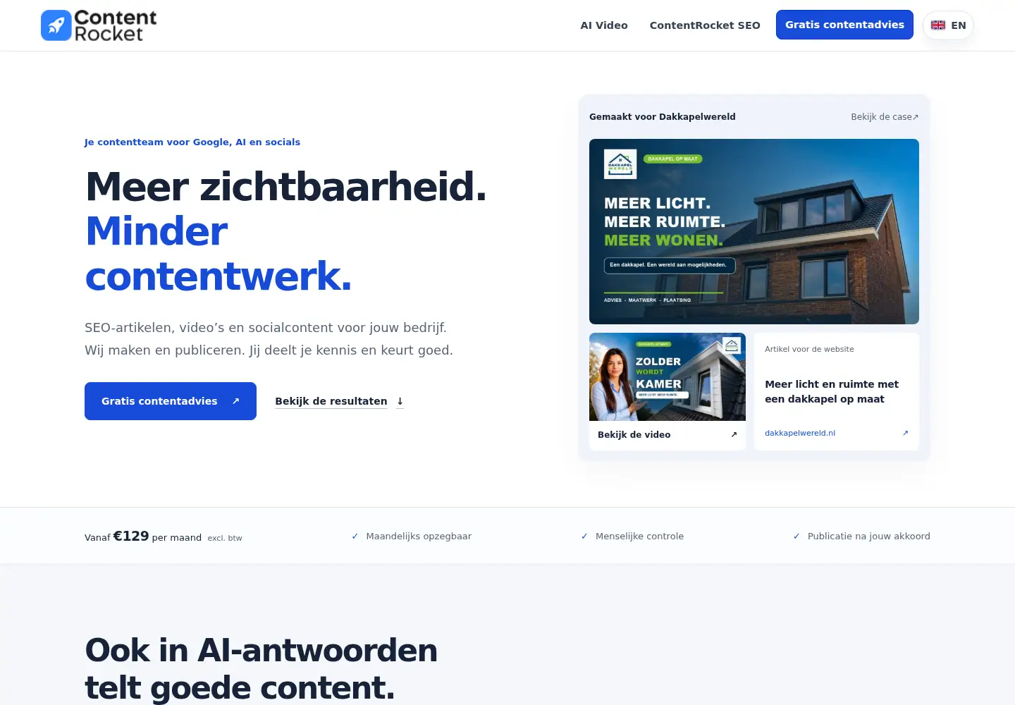 Captured homepage of contentrocket.io in the current scan