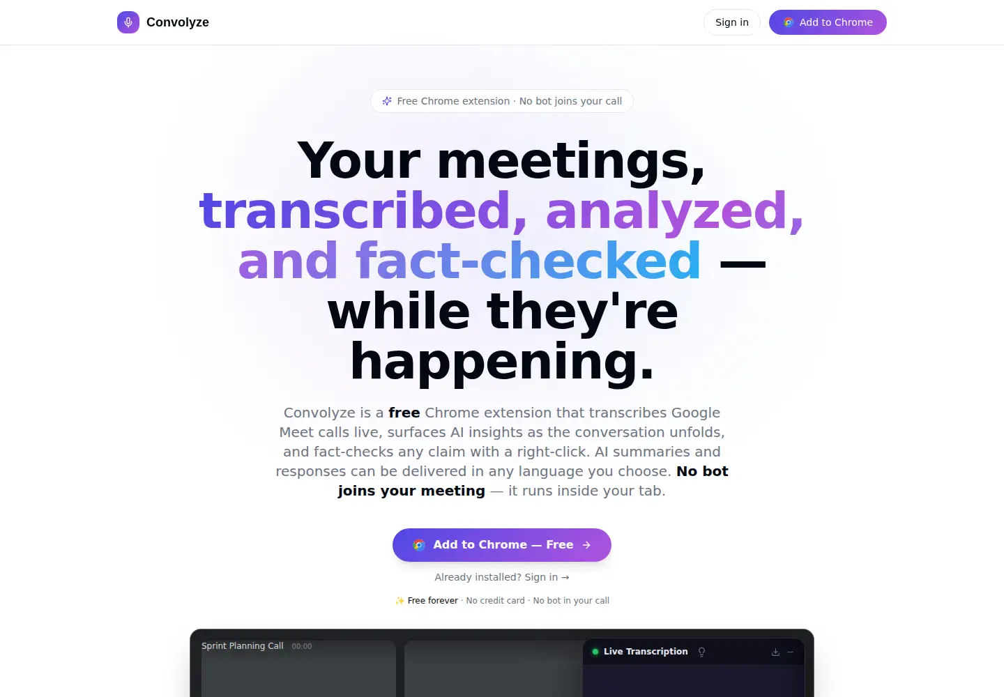 Screenshot of convolyze.io