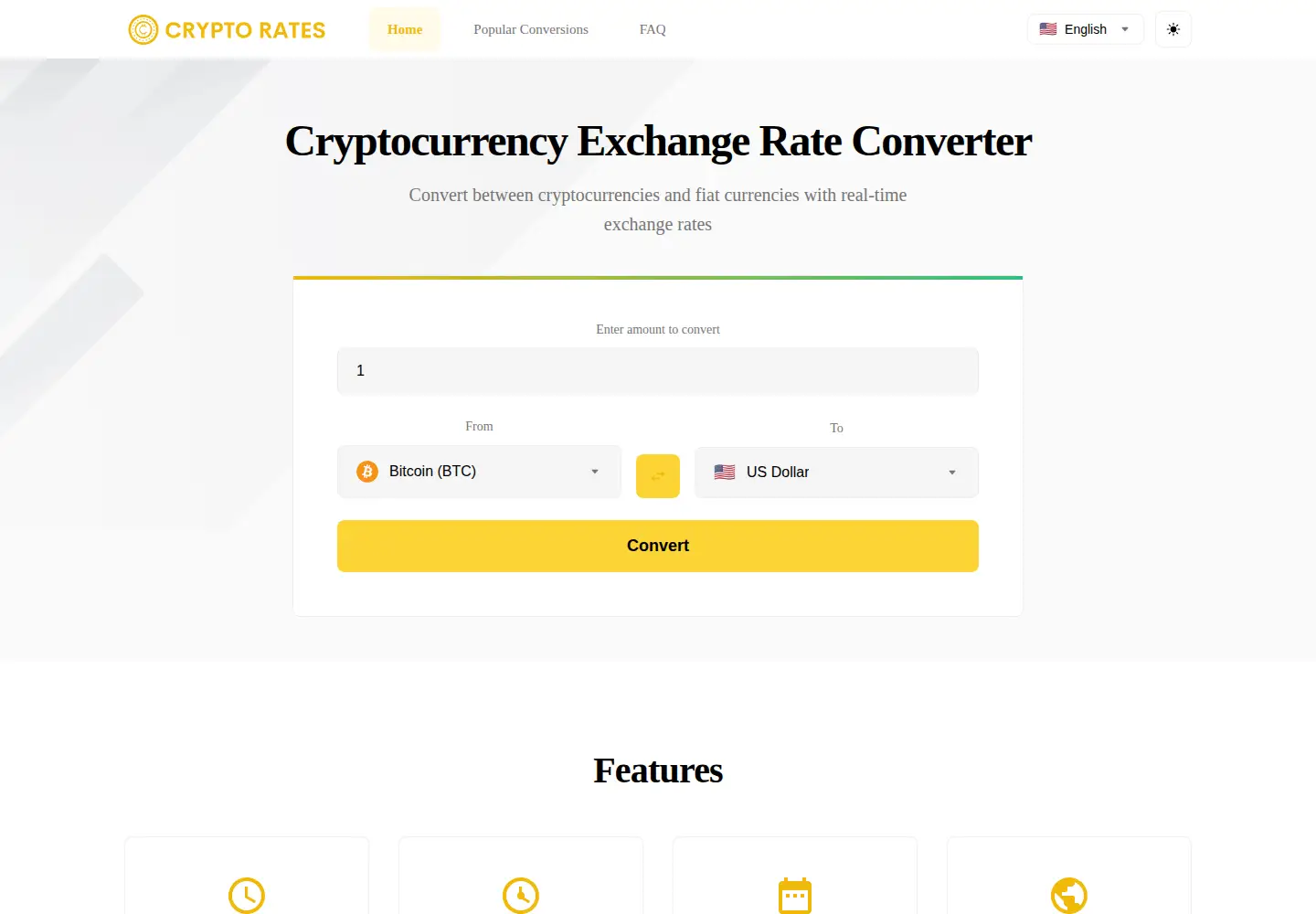 Screenshot of crypto-rates.io