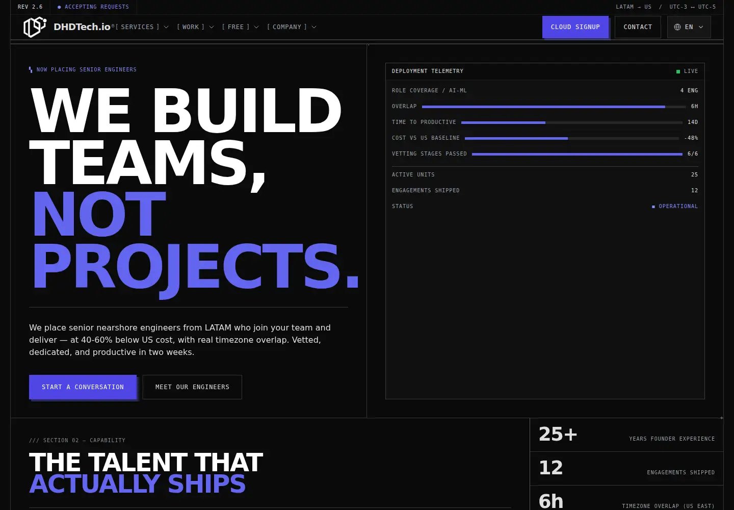 Screenshot of dhdtech.io