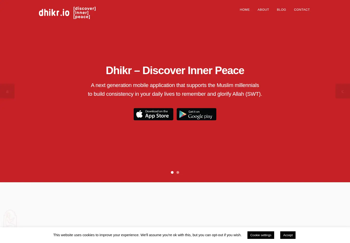 Screenshot of dhikr.io