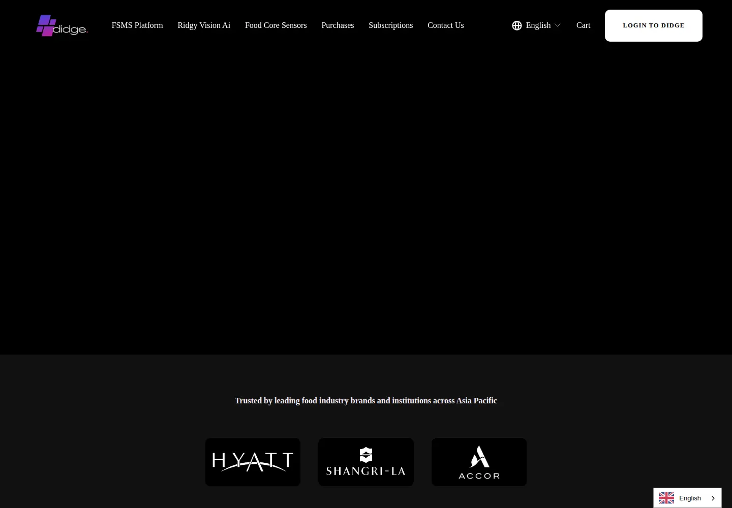 Captured homepage of didge.io in the current scan