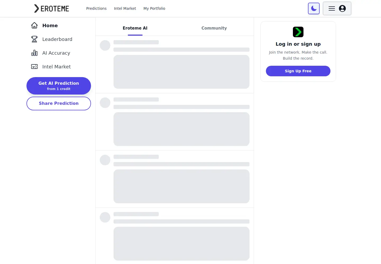 Screenshot of eroteme.io