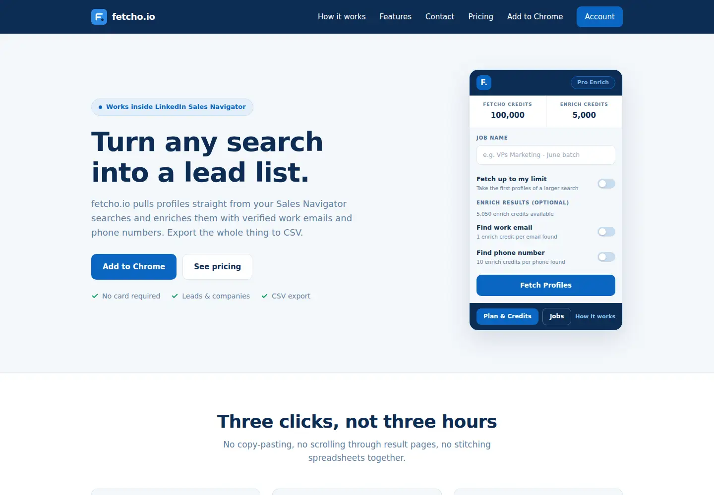 Captured homepage of fetcho.io in the current scan