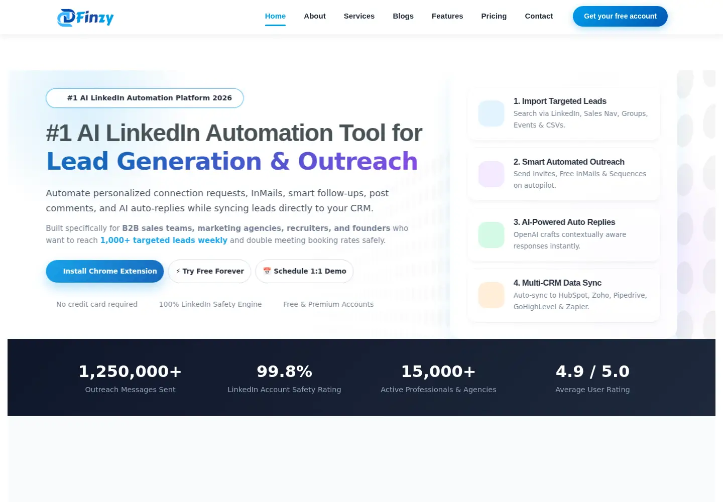 Captured homepage of finzy.io in the current scan