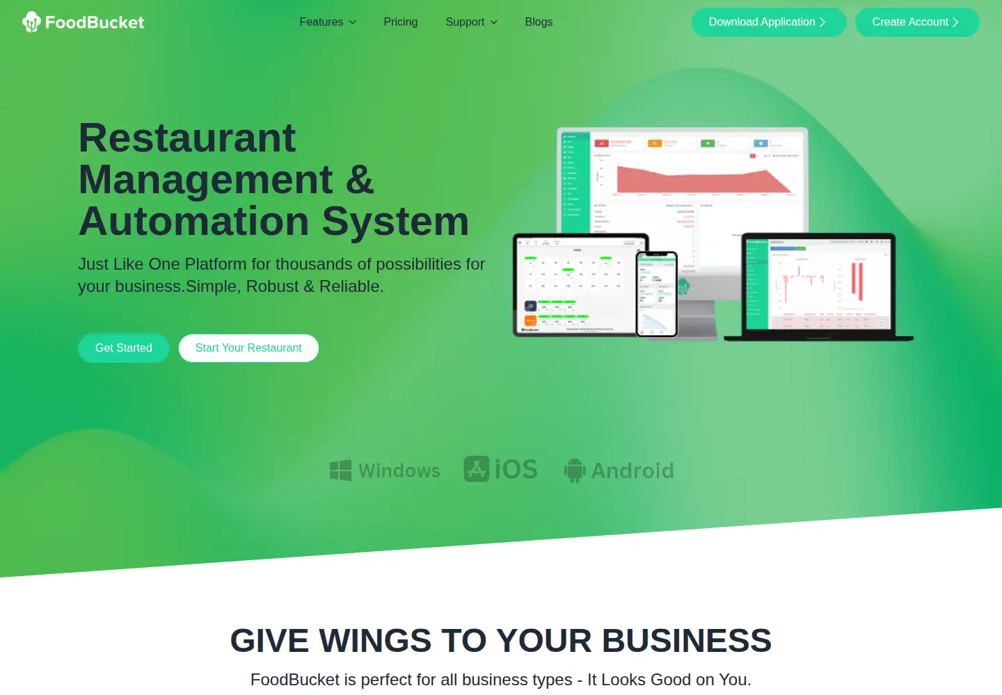 Captured homepage of foodbucket.io in the current scan