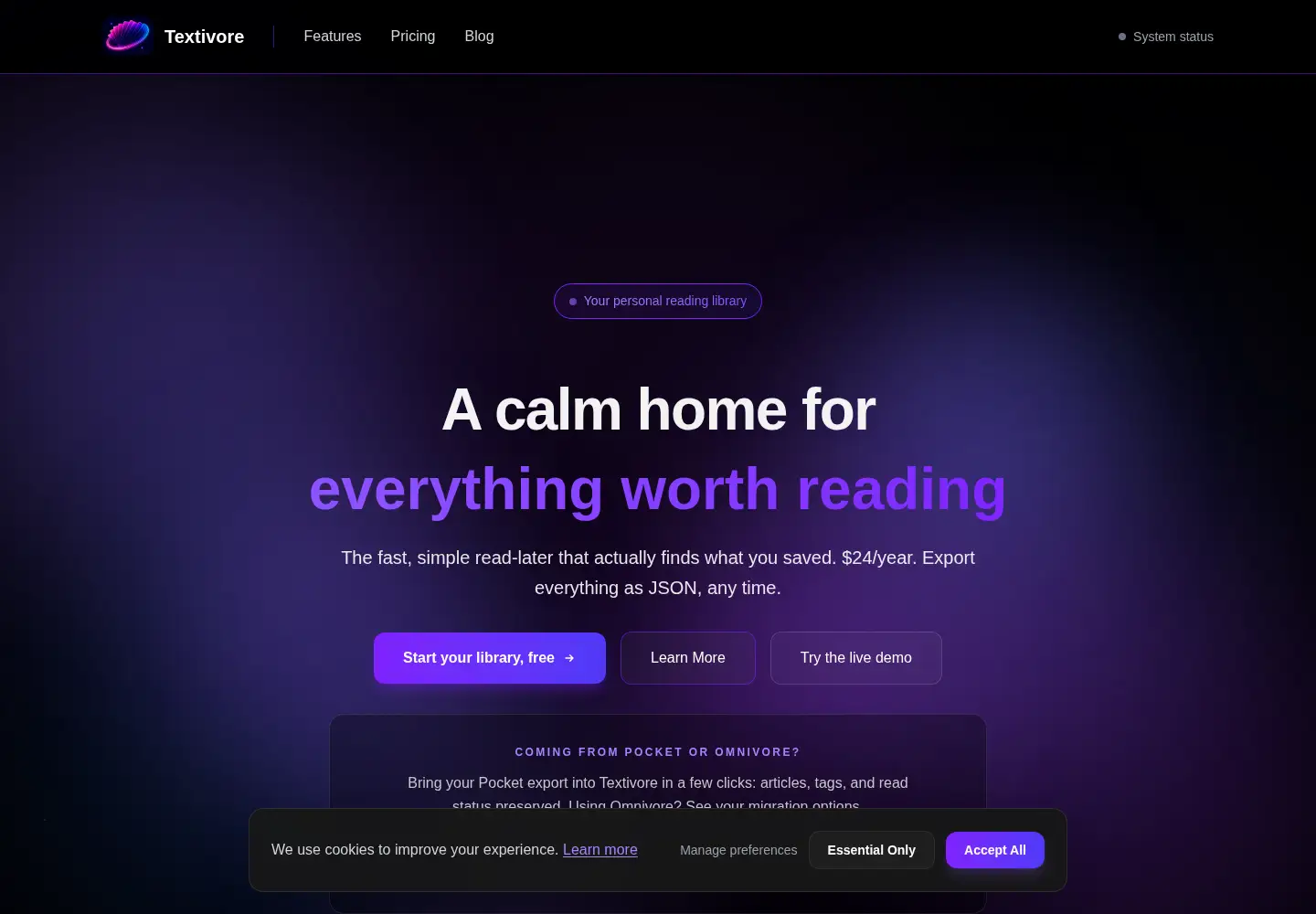 Screenshot of gleamr.io
