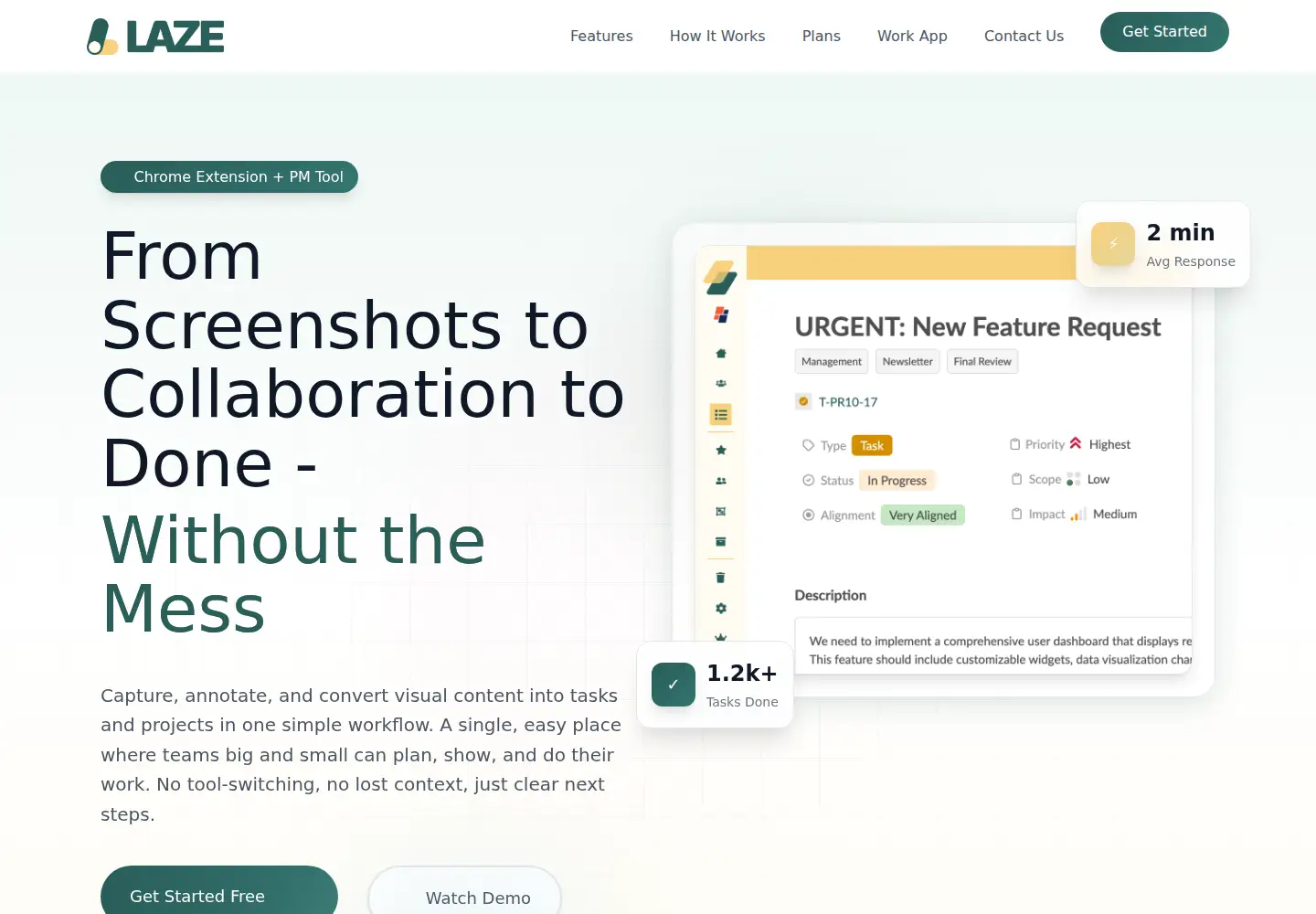 Captured homepage of lazeapp.io in the current scan