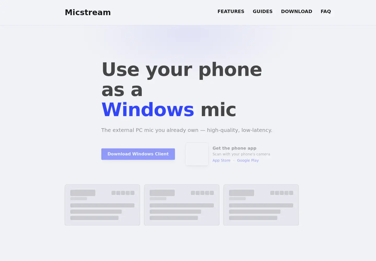 Screenshot of micstream.io