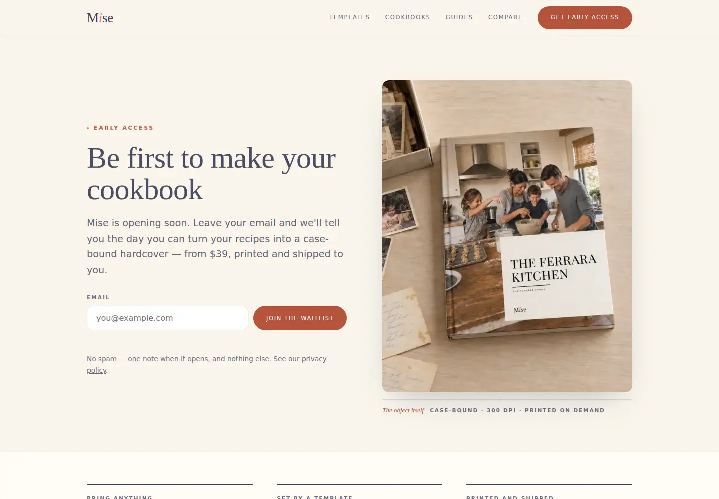 Screenshot of misebook.io