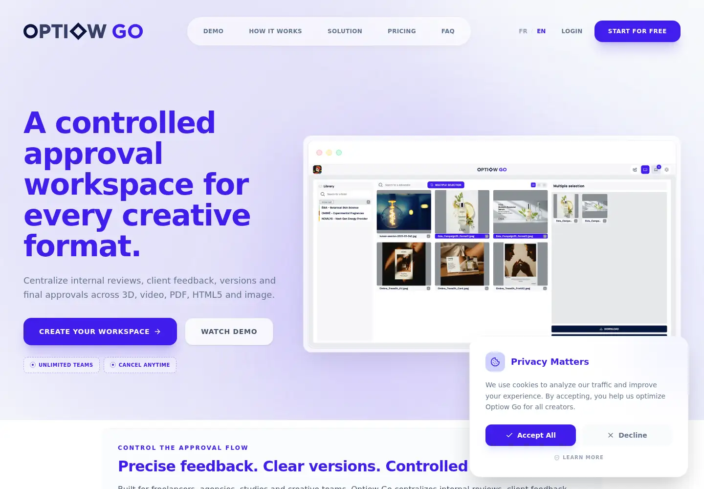 Screenshot of optiowgo.io