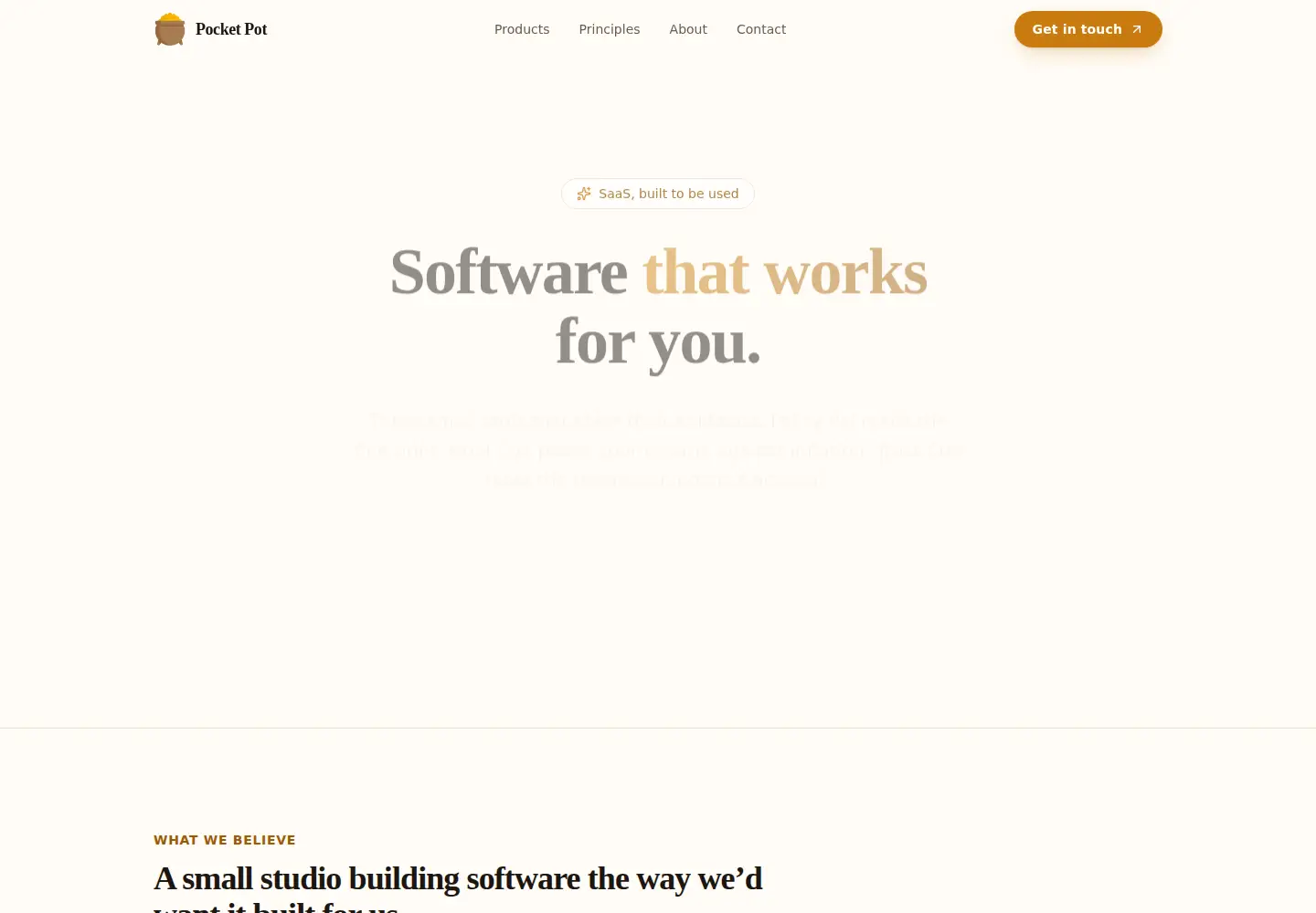 Captured homepage of pocketpot.io in the current scan
