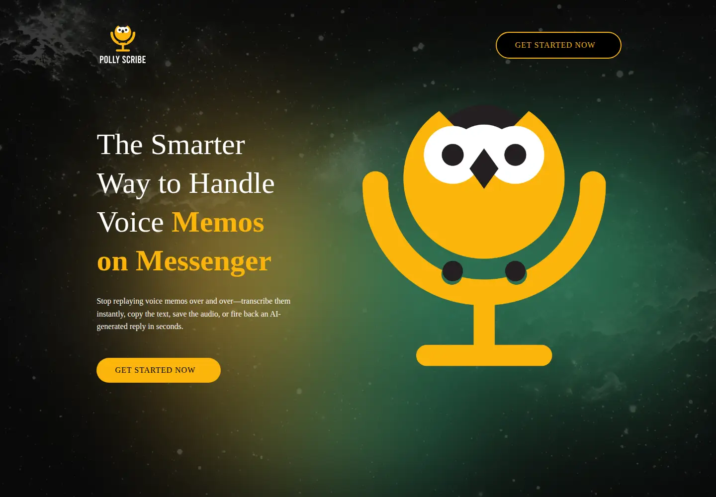 Screenshot of pollyscribe.io