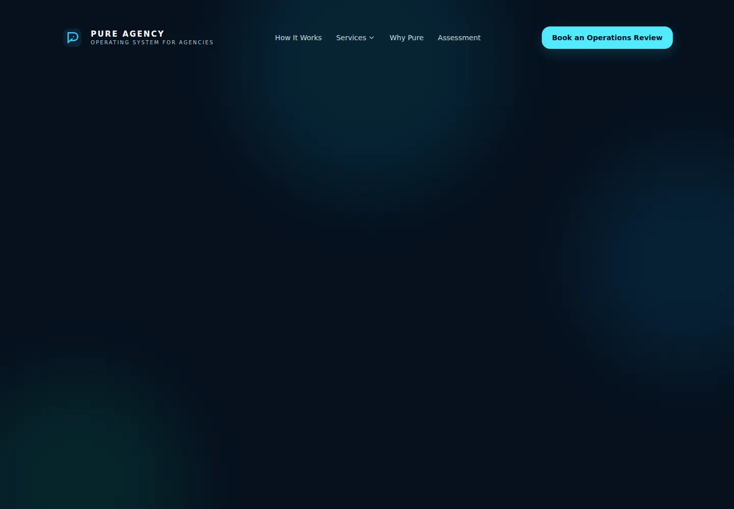 Captured homepage of pureagency.io in the current scan