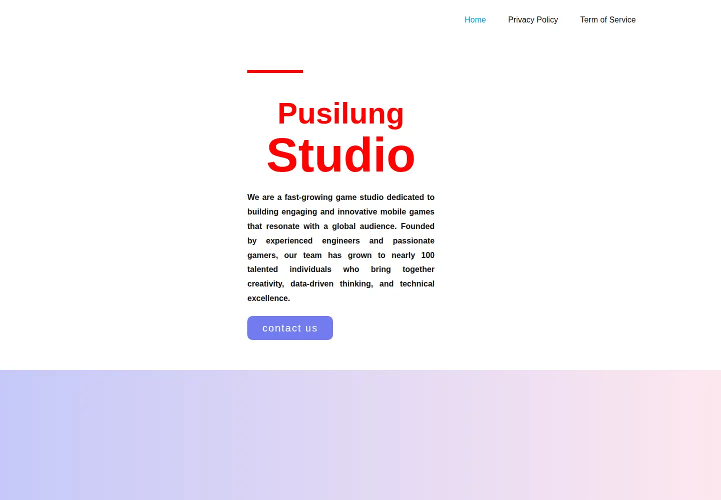Captured homepage of pusilung.io in the current scan